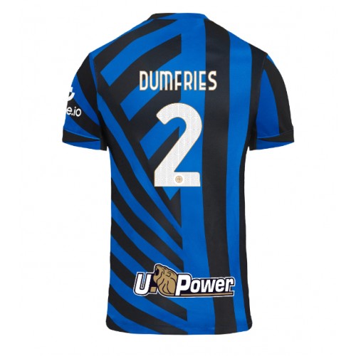 Fotbalové Dres Inter Milan Denzel Dumfries #2 Domácí 2024-25 Krátký Rukáv